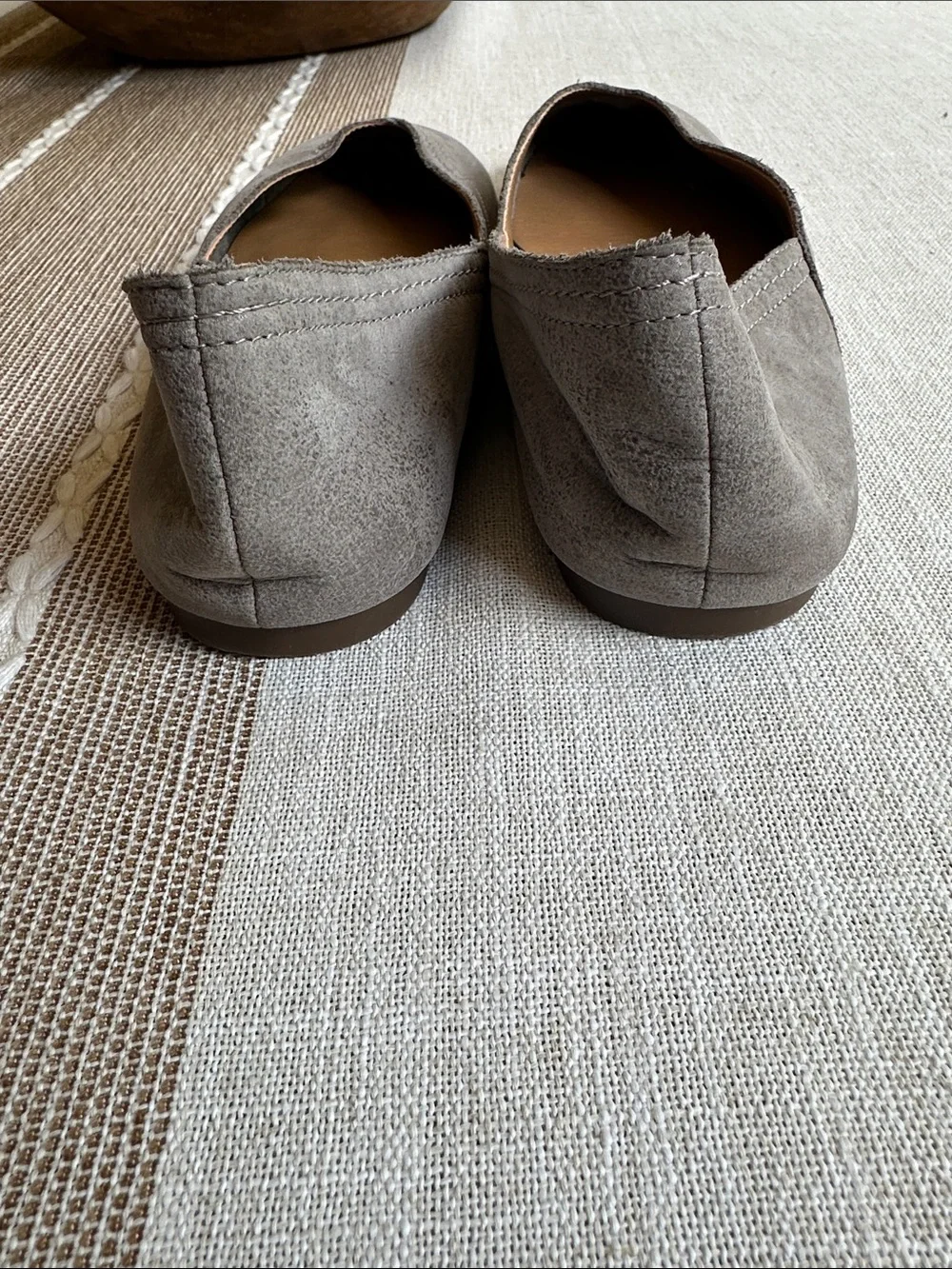 Lucky Brand Women's Gray Alba Suede Ballet Flats 8.5 M
